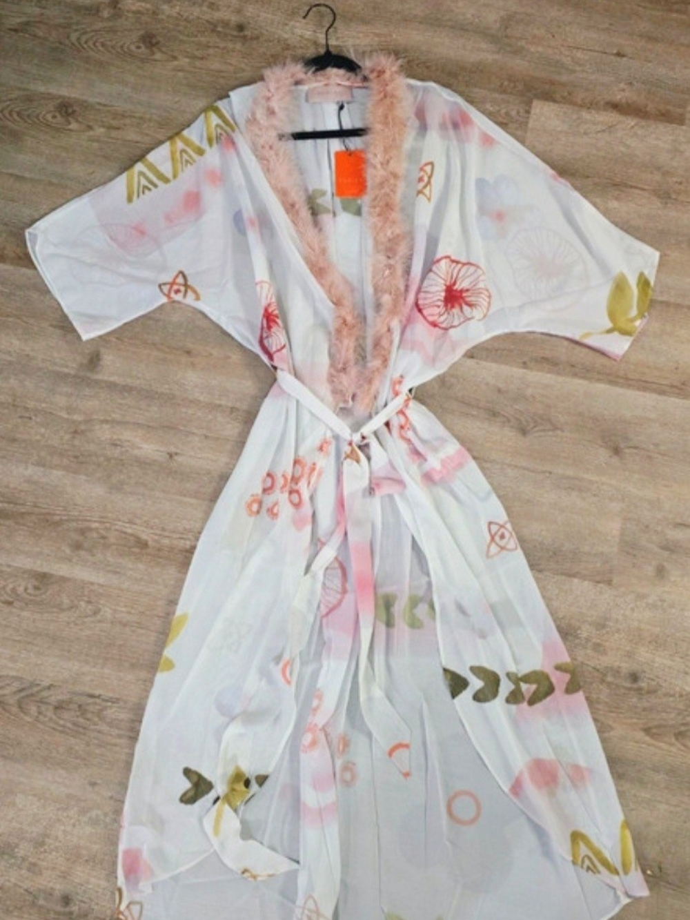 NWT Sukiso Sheer Floral Maxi Kimono